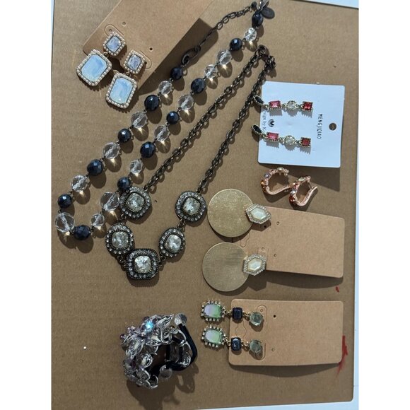 Beonon Vintage-Inspired Jewelry Set – Elegant Necklaces, Gemstone Earrings - Picture 1 of 7